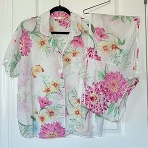 Vintage VS Cotton Floral Pajama Set